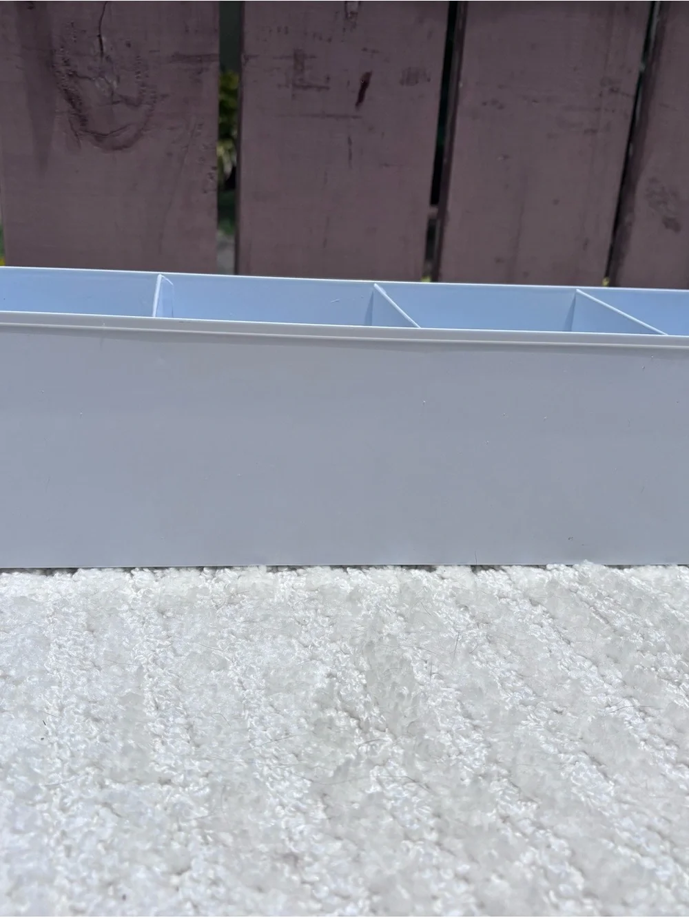 White Bath Organizer Caddy - Bathroom Storage Tray
